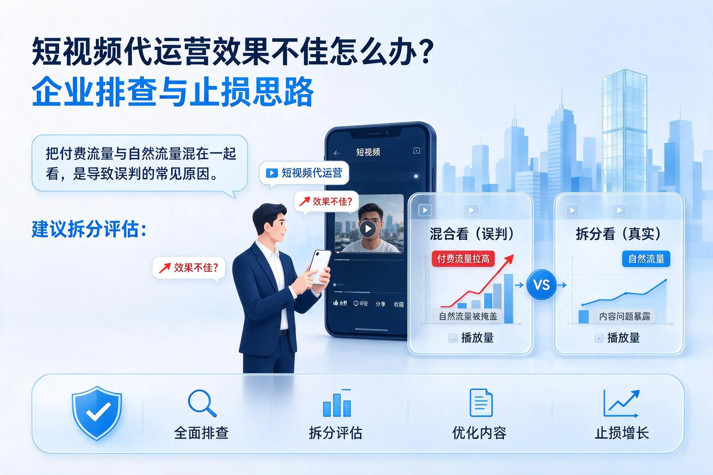 短视频代运营效果不佳怎么办?太原企业排查与止损思路