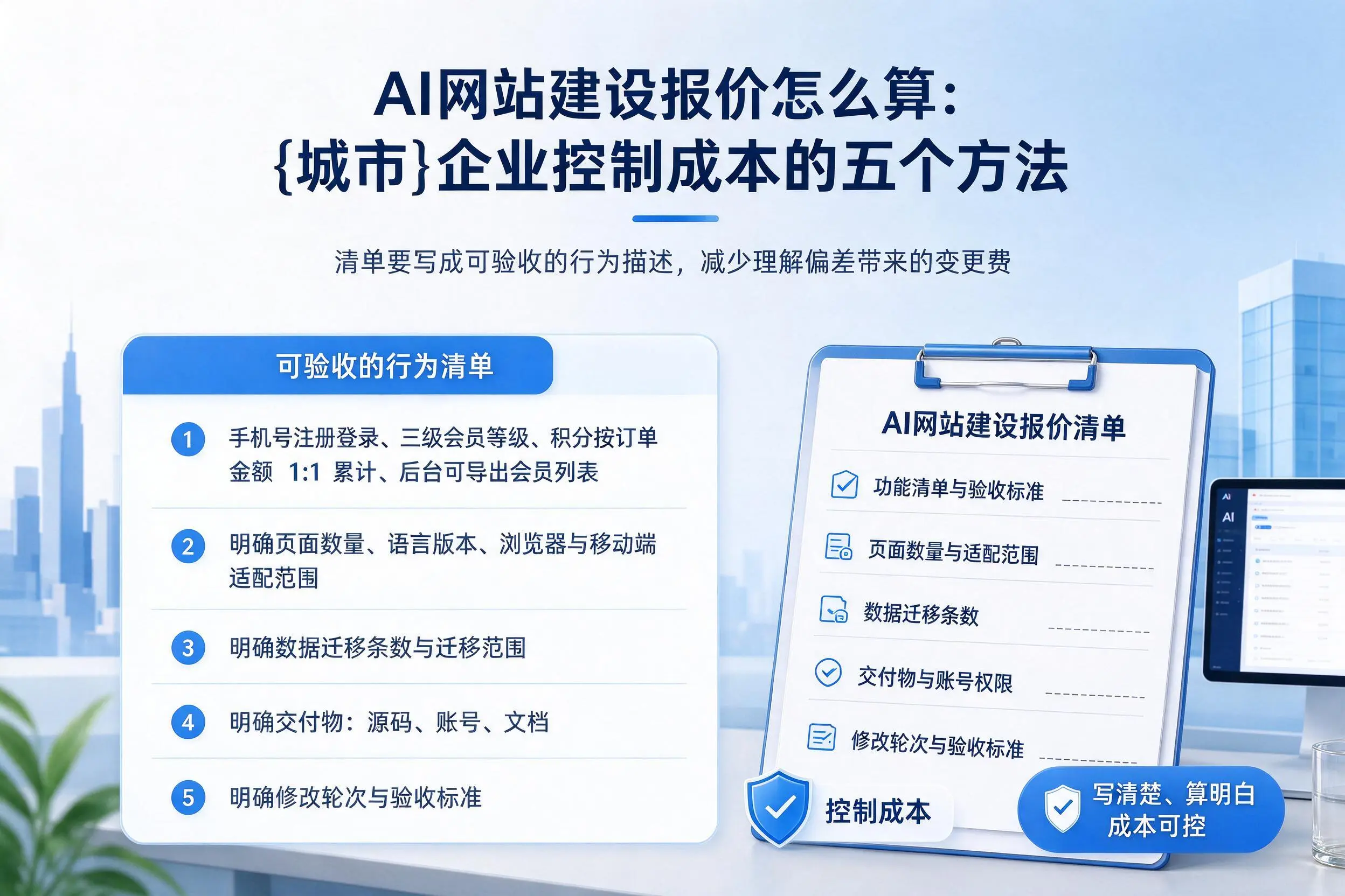 AI网站建设报价怎么算：太原企业控制成本的五个方法